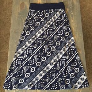 Girls Maxi Skirt ( navy blue and white)